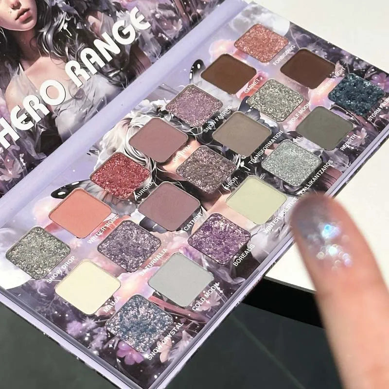 21-Color Multi-Finish Shimmer and Matte Eyeshadow Palette