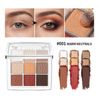 9-Color Professional Eyeshadow Palette for Daily and Party Looks