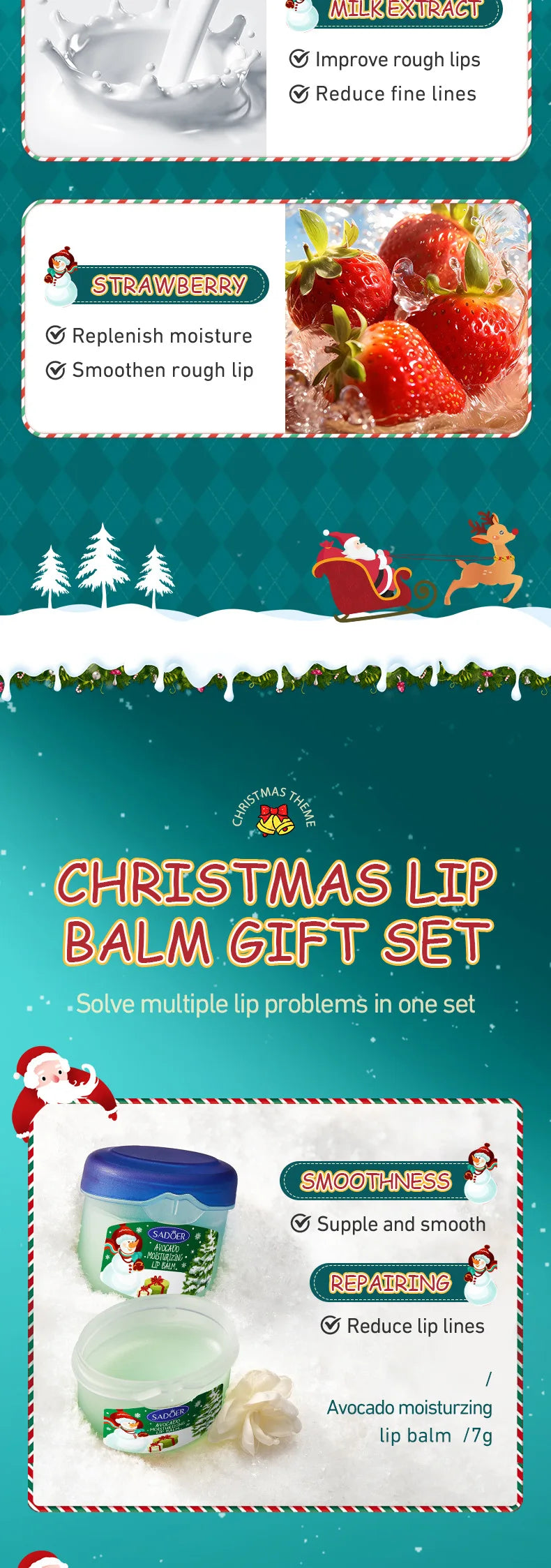 Hydrating Moisturizing Lip Balm Set for Dry Cracked Lips - 11