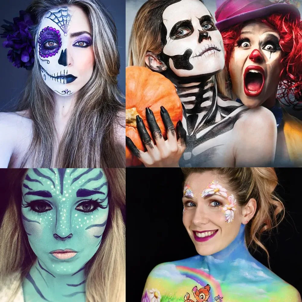 Professional Face and Body Painting Makeup Kit for Halloween - 19