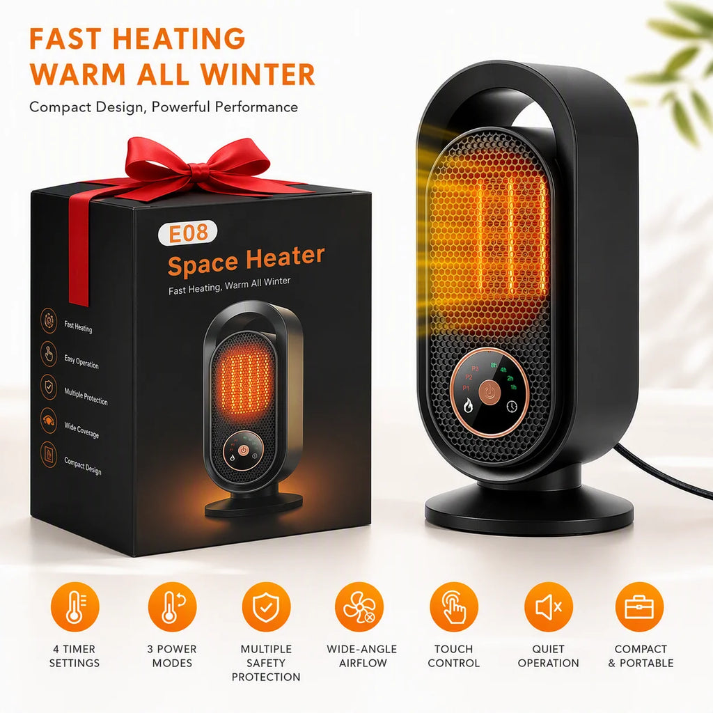 Portable Ceramic Space Heater for Desk and Bedroom
