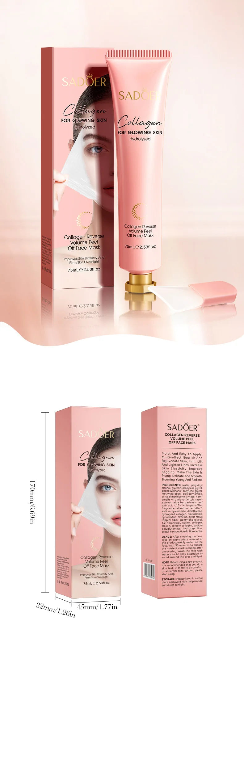 Collagen Firming Peel-Off Face Mask - 15
