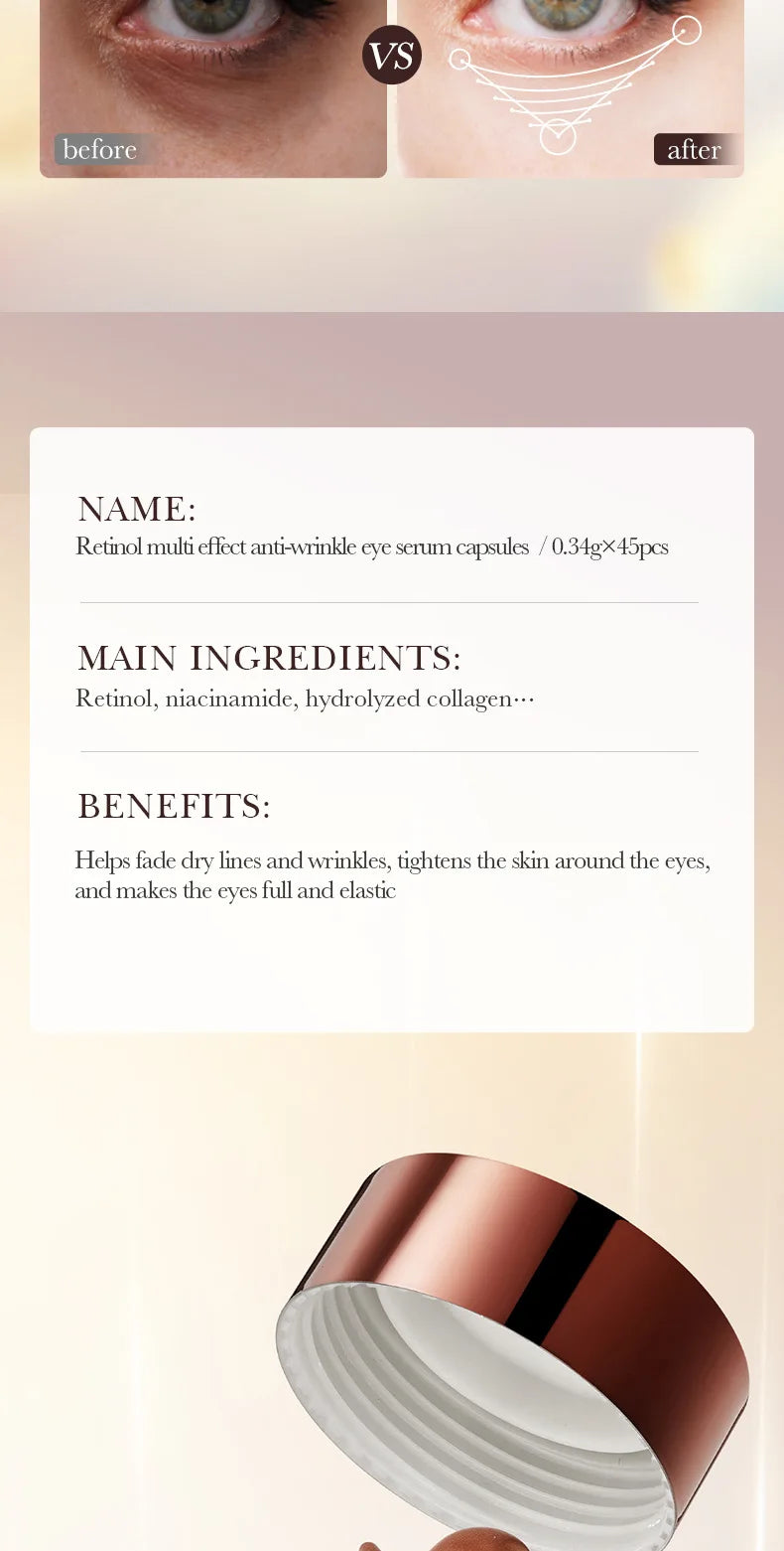 Anti-Wrinkle Retinol Eye Serum Capsules