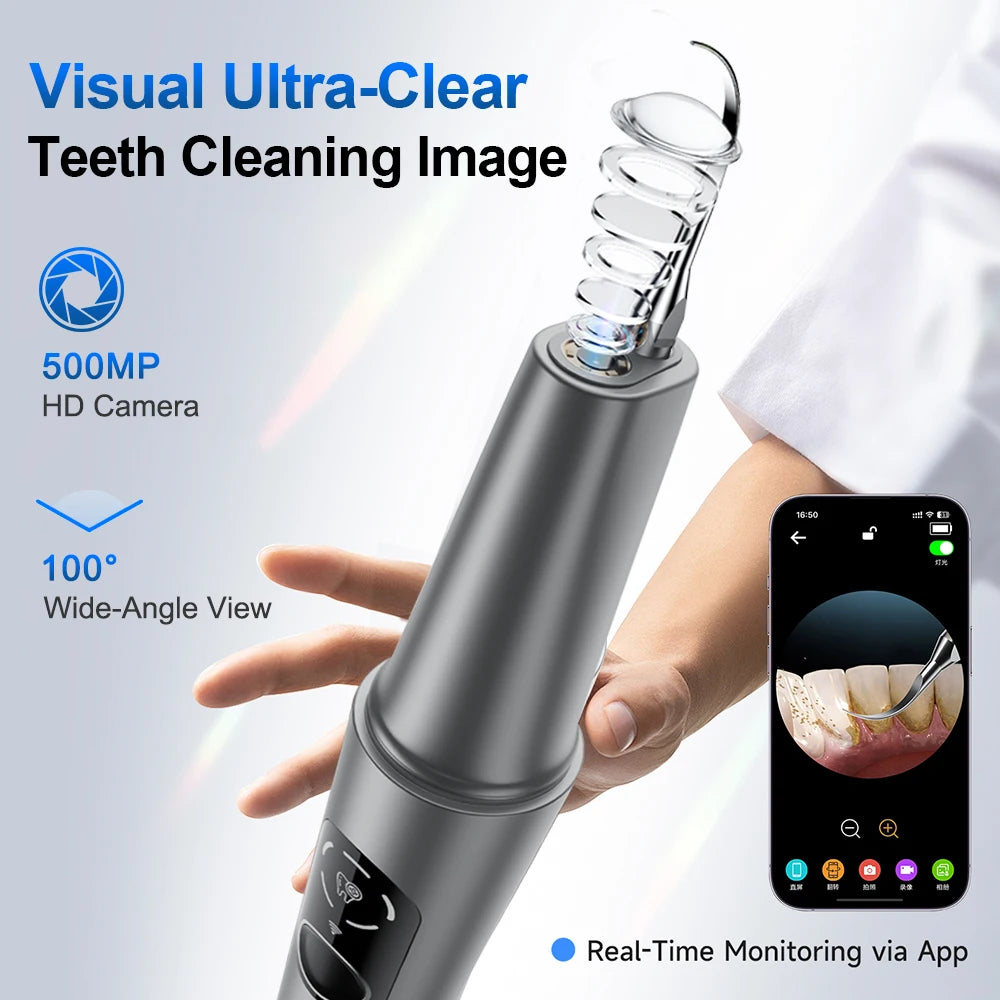 Visual Ultrasonic Teeth Cleaning & Plaque Removal Tool