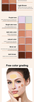 12-Color Full Coverage Concealer Palette for Flawless Skin