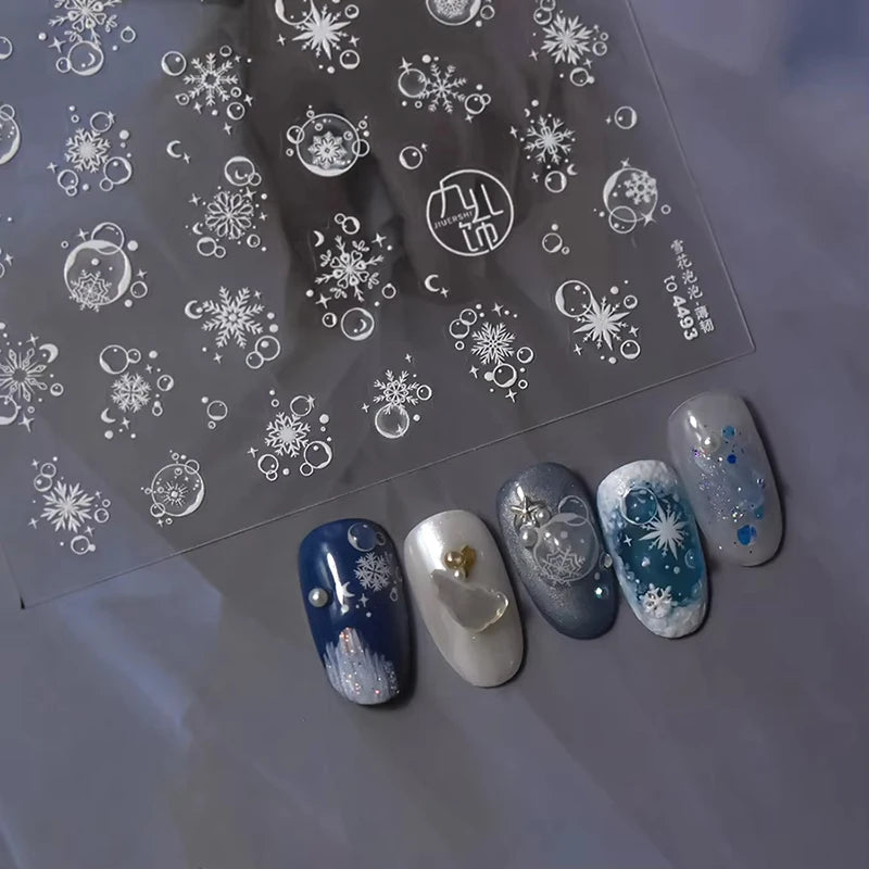Festive Christmas Holiday Nail Art Decals
