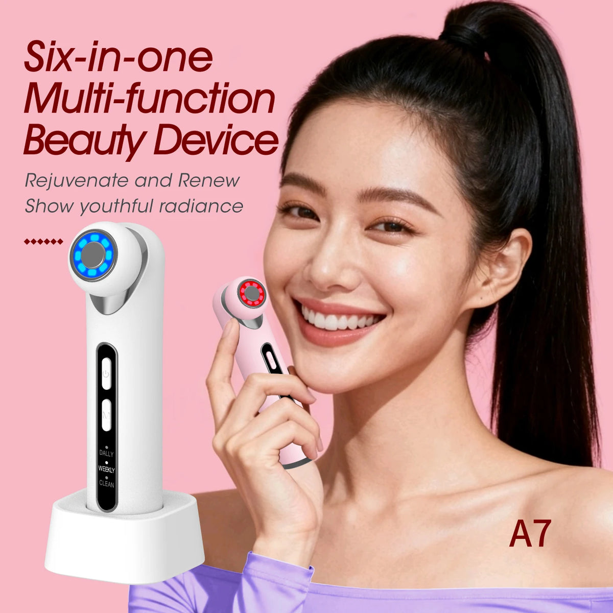 3-in-1 LED Photon Eye and Facial Rejuvenation Wand