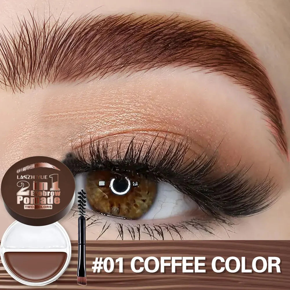 Waterproof 2-in-1 Dual Color Eyebrow Enhancer Gel