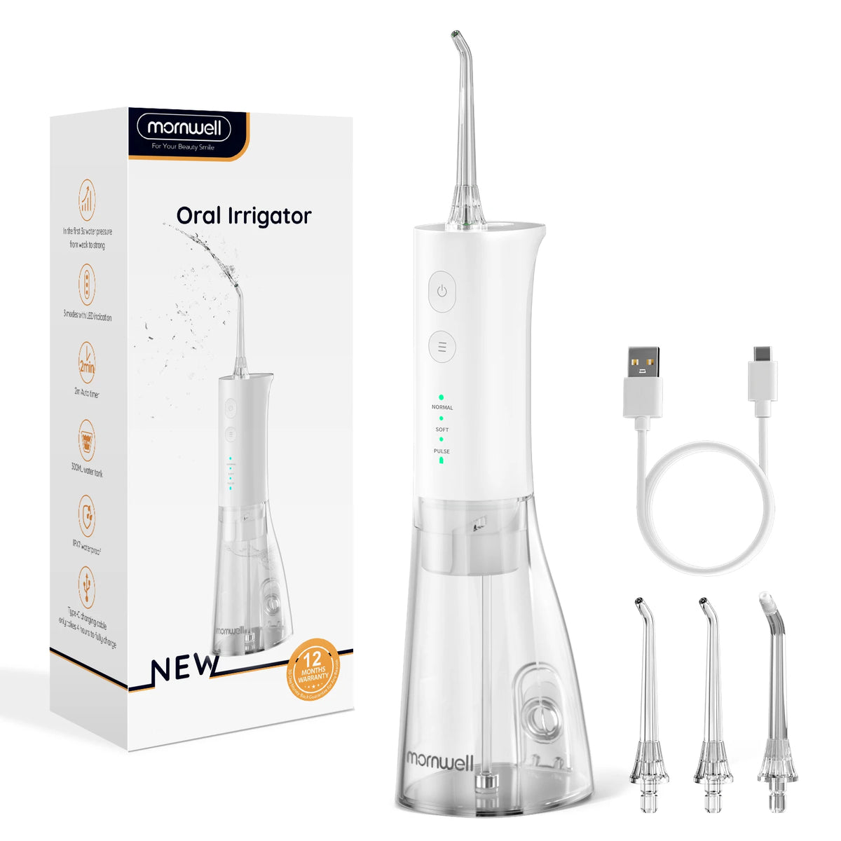 Portable Cordless Water Flosser for Deep Teeth Cleaning