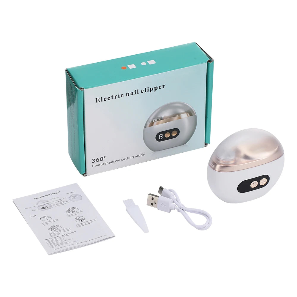 Electric Nail Trimmer and Polisher with LED Light - 10