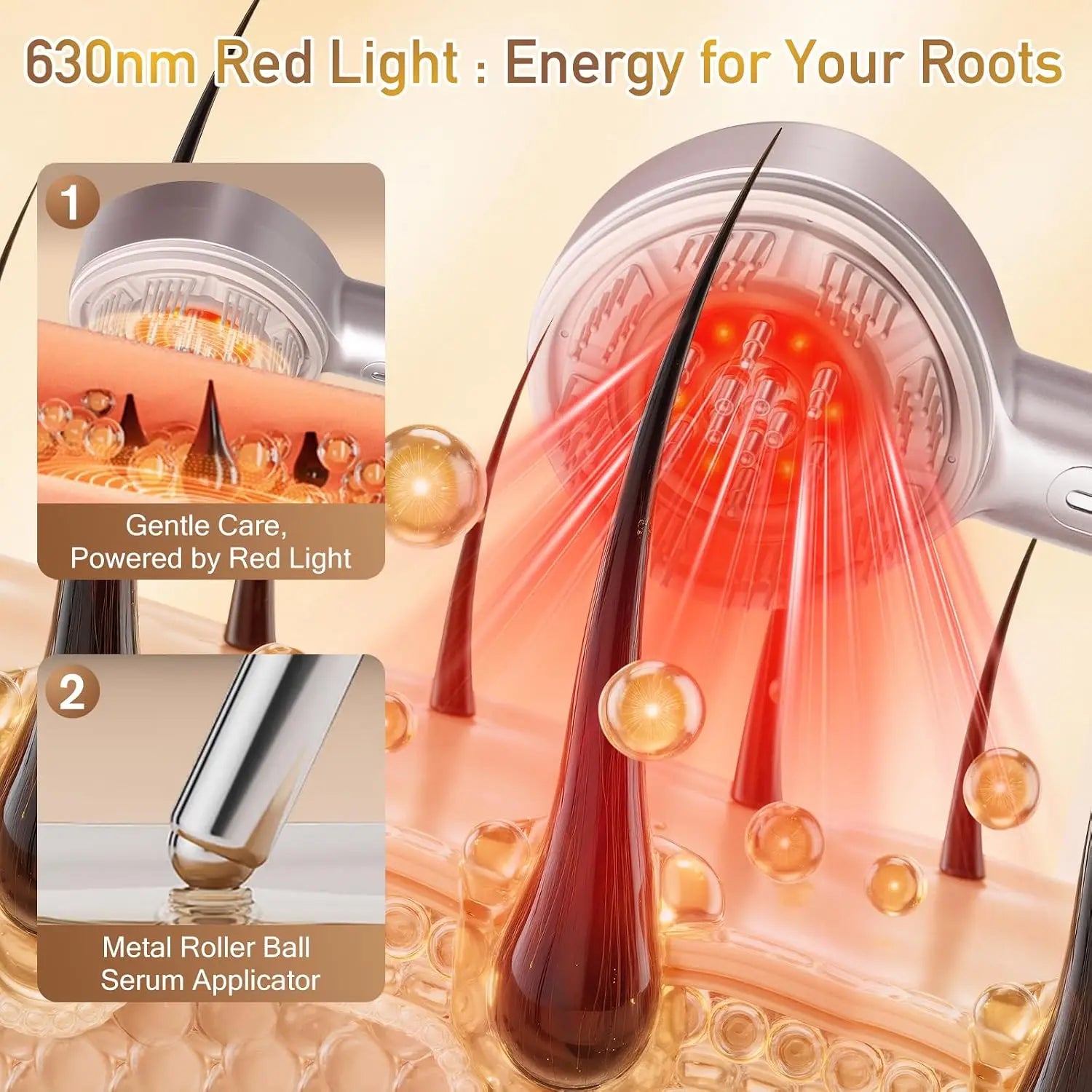 Electric Scalp Massager and Hair Growth Serum Applicator Comb - 4