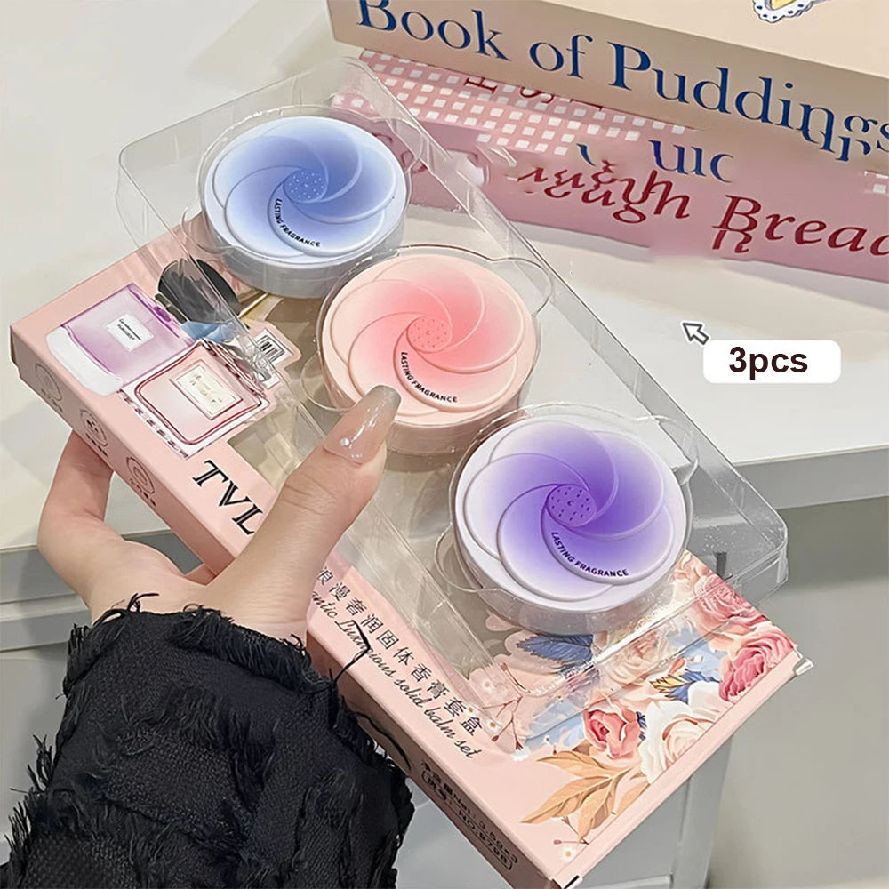 3-Piece Portable Solid Perfume Balm Set for Daily Use