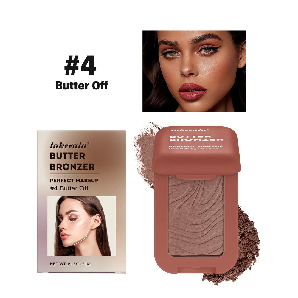 Silky Matte Butter Bronzer Powder for Sculpted Face