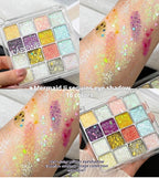 Glitter Sequin Eyeshadow Palette for Festivals and Parties