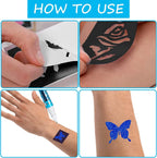 Temporary Glitter Tattoo Art Kit for Kids and Parties