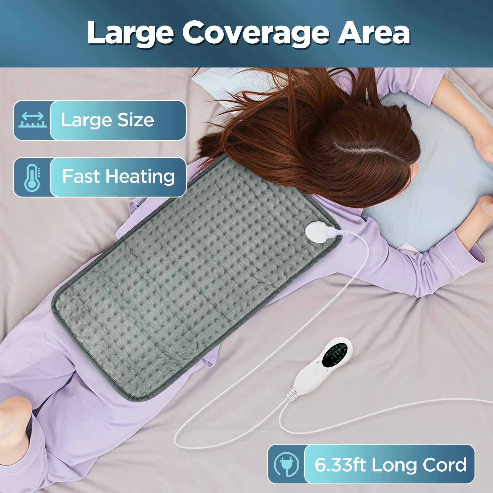Electric Heating Pad for Back and Muscle Relief - 4