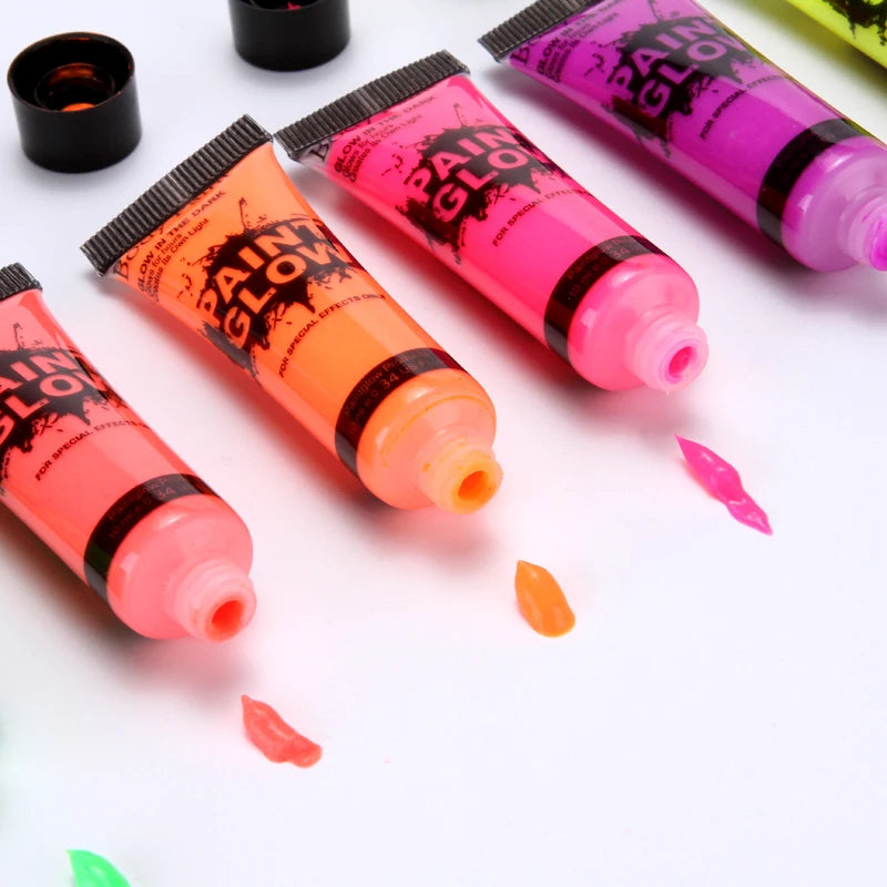 Neon UV Glow Face and Body Paint for Parties and Festivals - 11