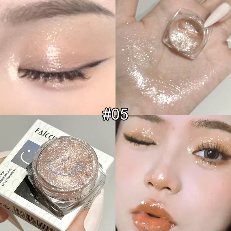 Shimmer Glitter Single Eyeshadow for Radiant Eye Makeup
