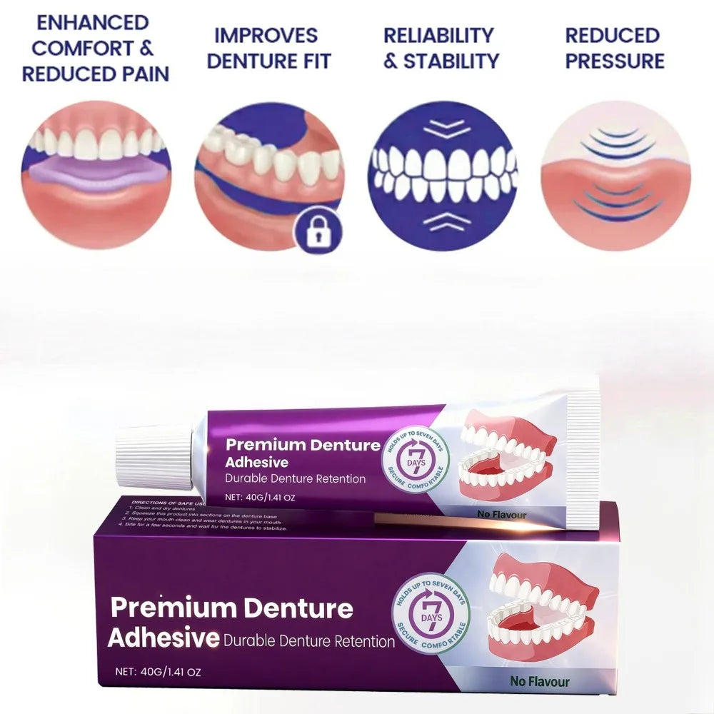 Denture Adhesive Cream for Secure Long-Lasting Hold
