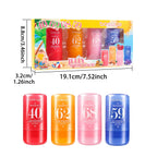 4-Pack Portable Jelly Solid Fragrance Perfume Stick Set