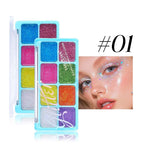 Chunky Glitter Eyeshadow Palette for Face and Body