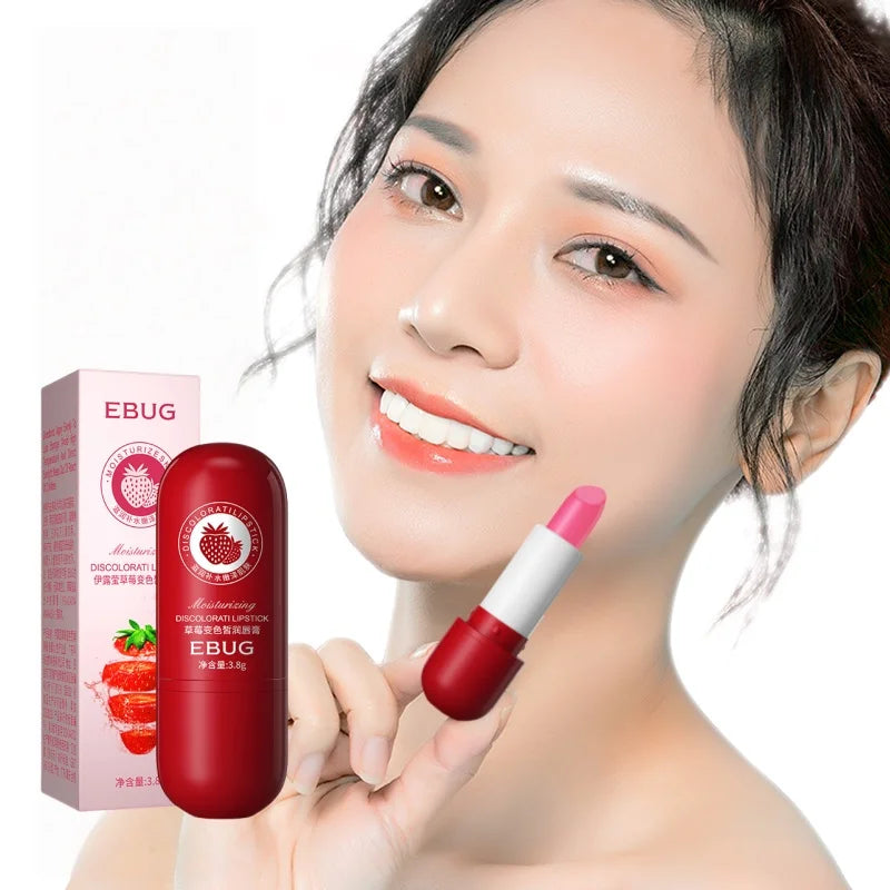 Color-Changing Strawberry Moisturizing Lip Balm