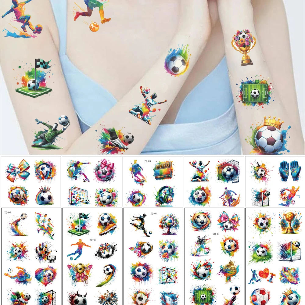 Soccer Temporary Tattoos for Kids Birthday Parties