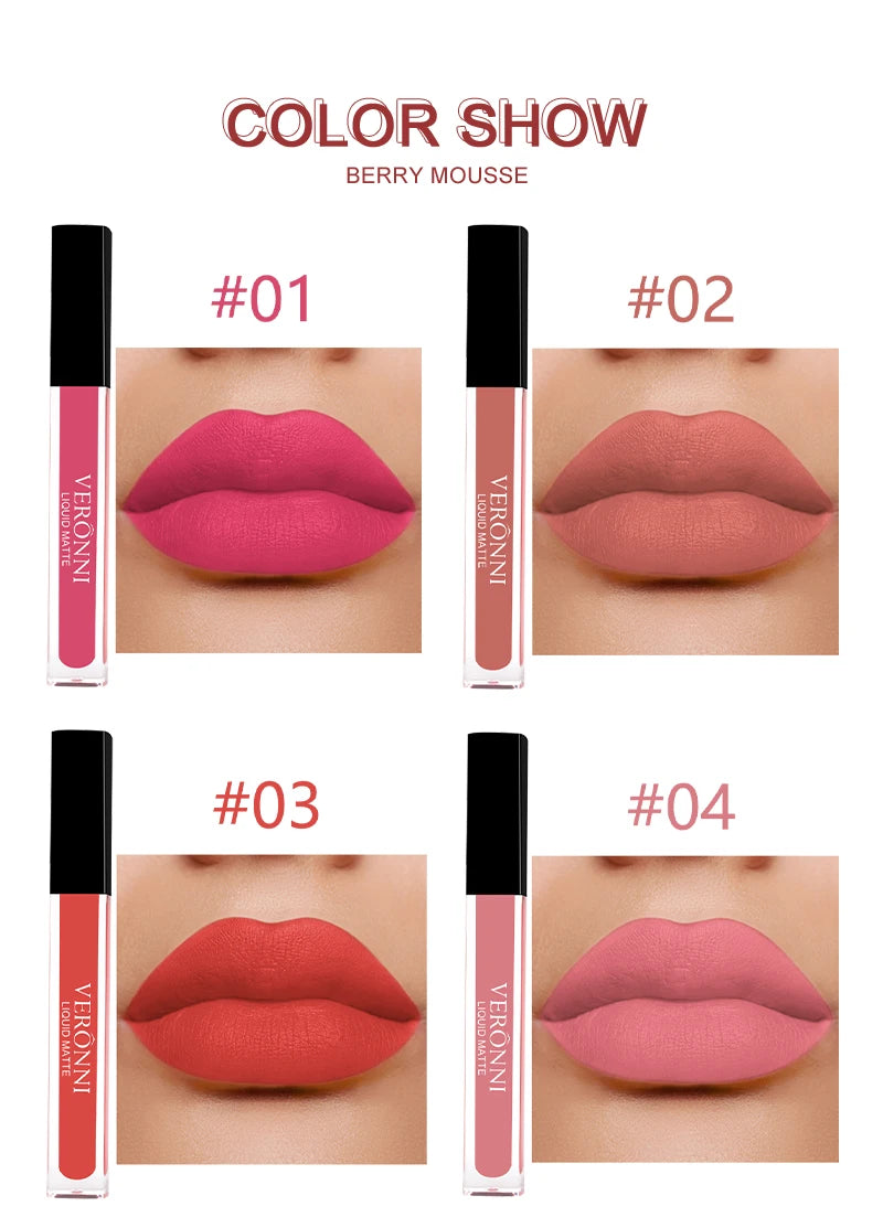 Waterproof Matte Liquid Lipstick Long-Lasting Lip Gloss - 10