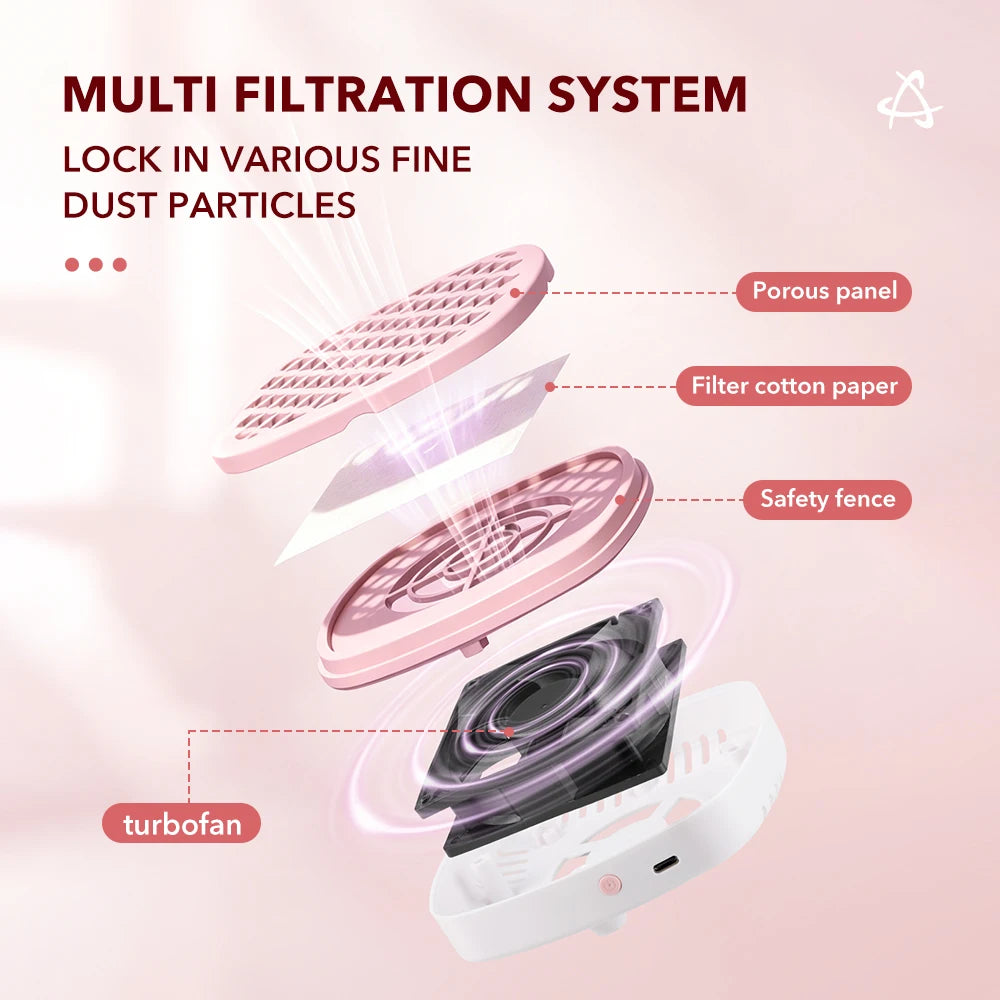 Compact Portable Nail Dust Collector for Manicures