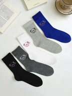 Creative Teddy Bear Embroidered Crew Socks