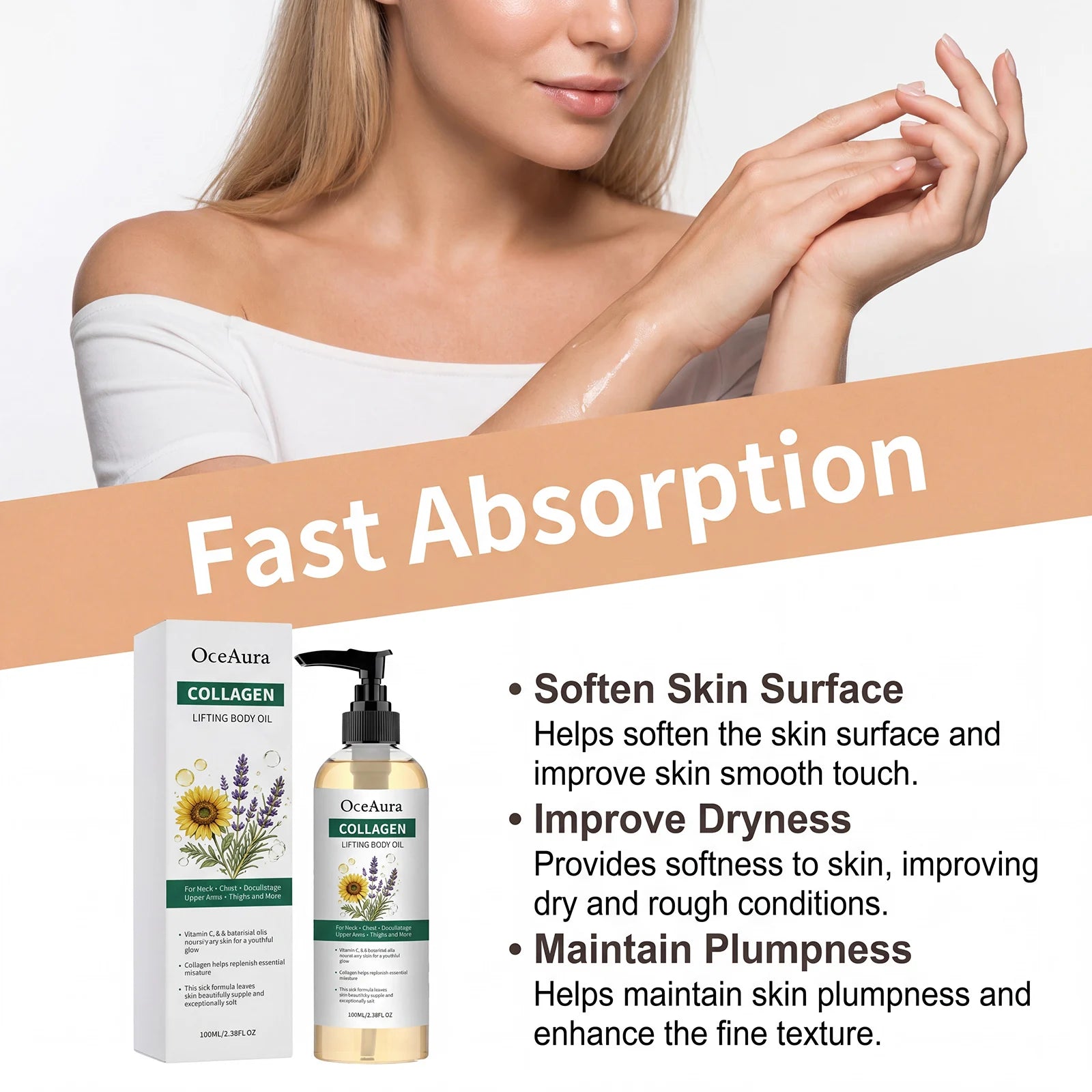 Collagen Nourishing Body Oil for Smooth Hydrated Skin - 8