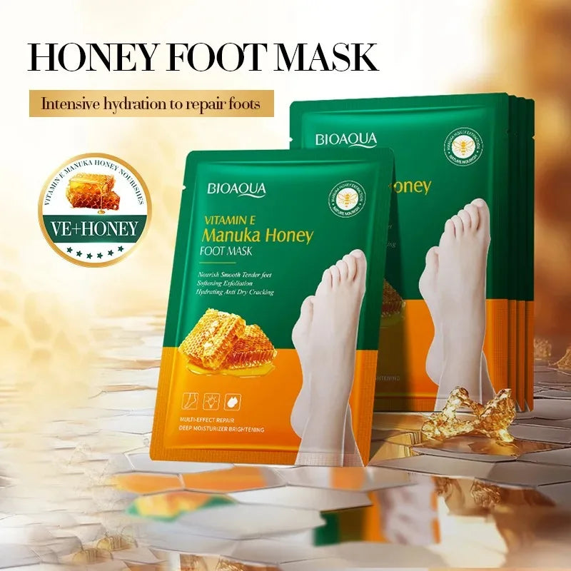 Vitamin E & Manuka Honey Moisturizing Foot Mask