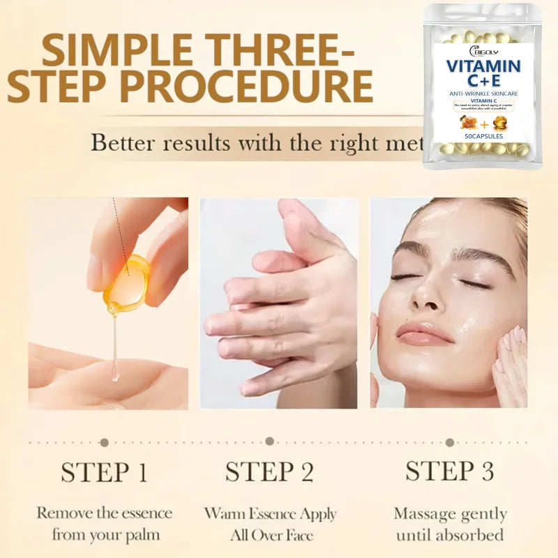 Vitamin C and E Facial Serum Capsules for Radiant Skin - 12