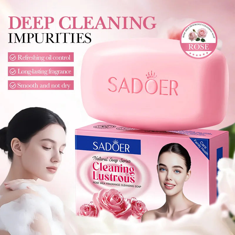Hydrating Rose Milk Cleansing Soap for Soft Glowing Skin