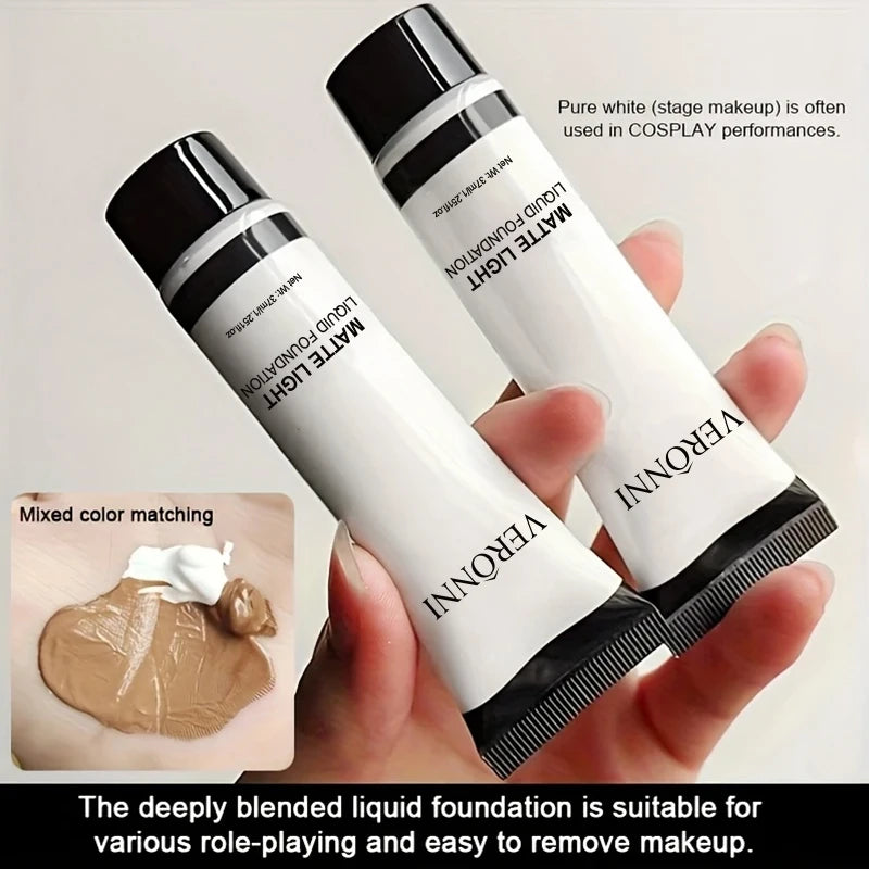 Pure White Liquid Foundation for Stage Makeup and Special Effects