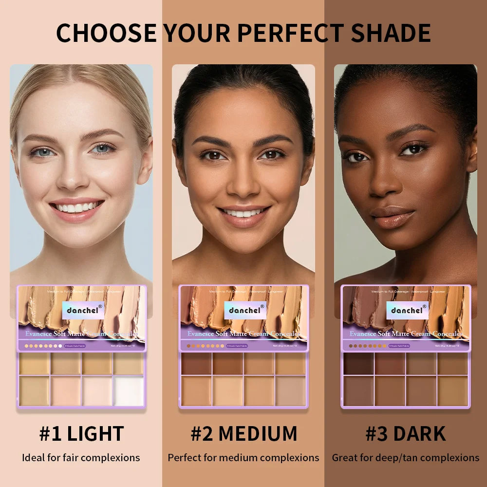 8-Color Professional Cream Concealer and Contour Palette
