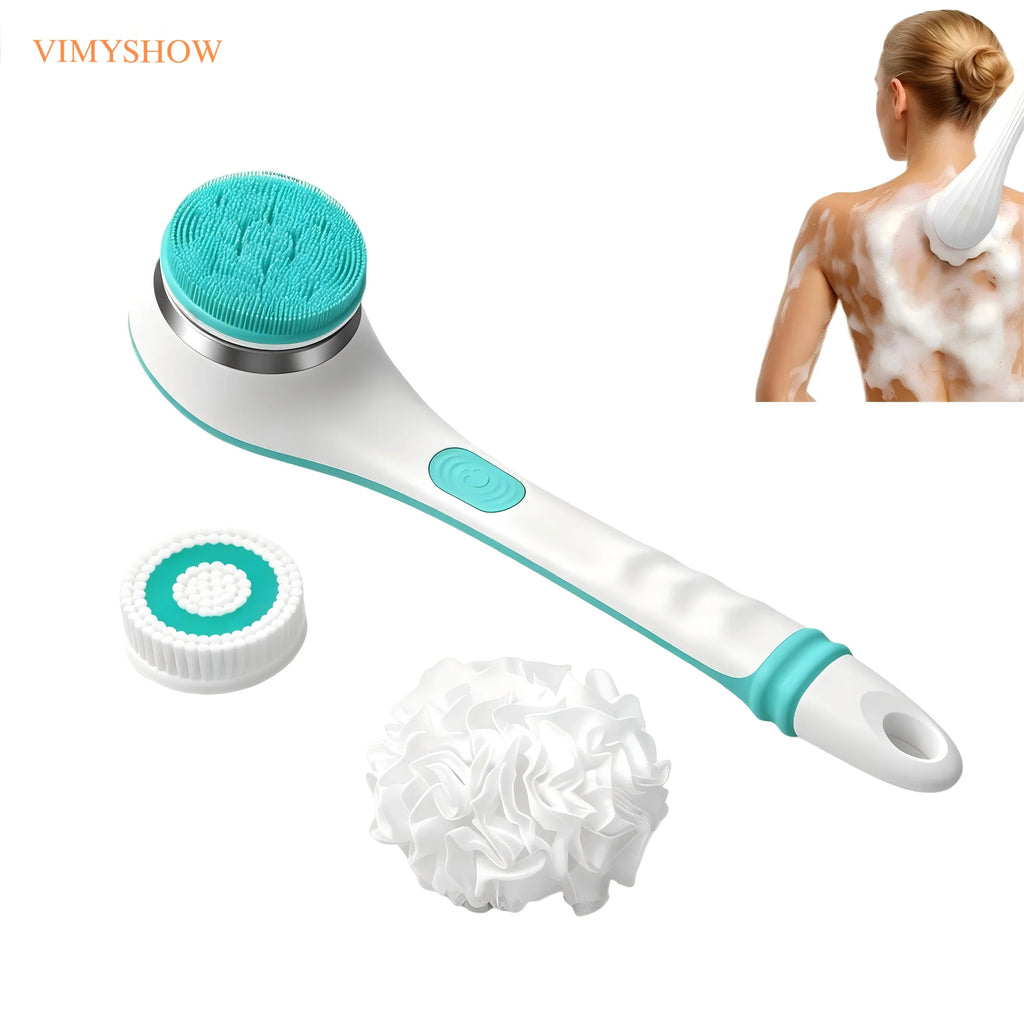 Electric Long Handle Body Scrubbing Brush for Deep Cleansing