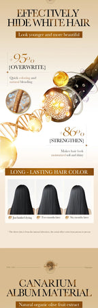 Instant Black Hair Dye Shampoo for Gray Hair Coverage