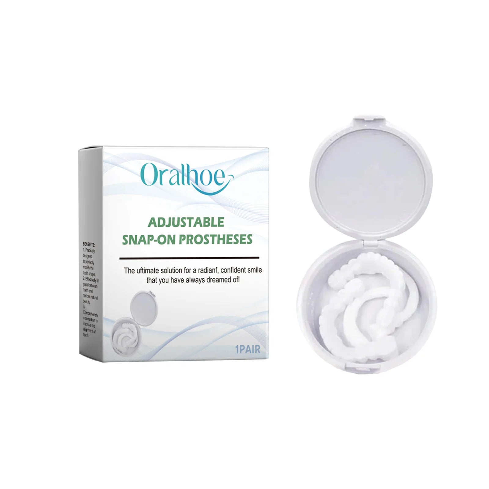 Adjustable Snap-On Smile Veneers for Teeth Whitening and Gaps - 16
