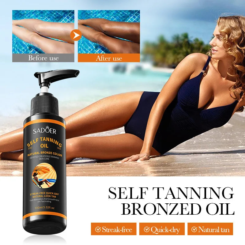 Streak-Free Self Tanning Bronzing Oil for Radiant Skin