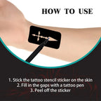 Temporary Tattoo Marker Pen Set with Stencils