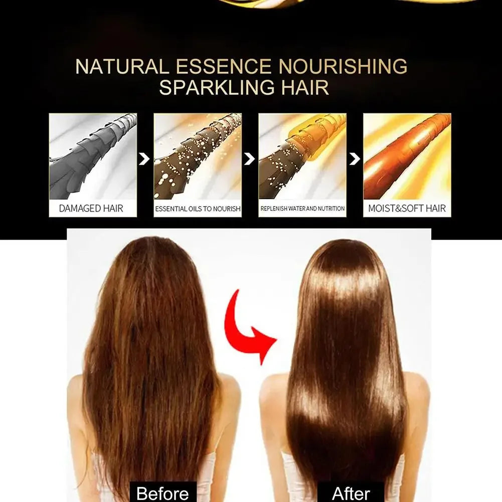 Rose Essential Oil Hair Repair Capsules for Dry Frizzy Hair