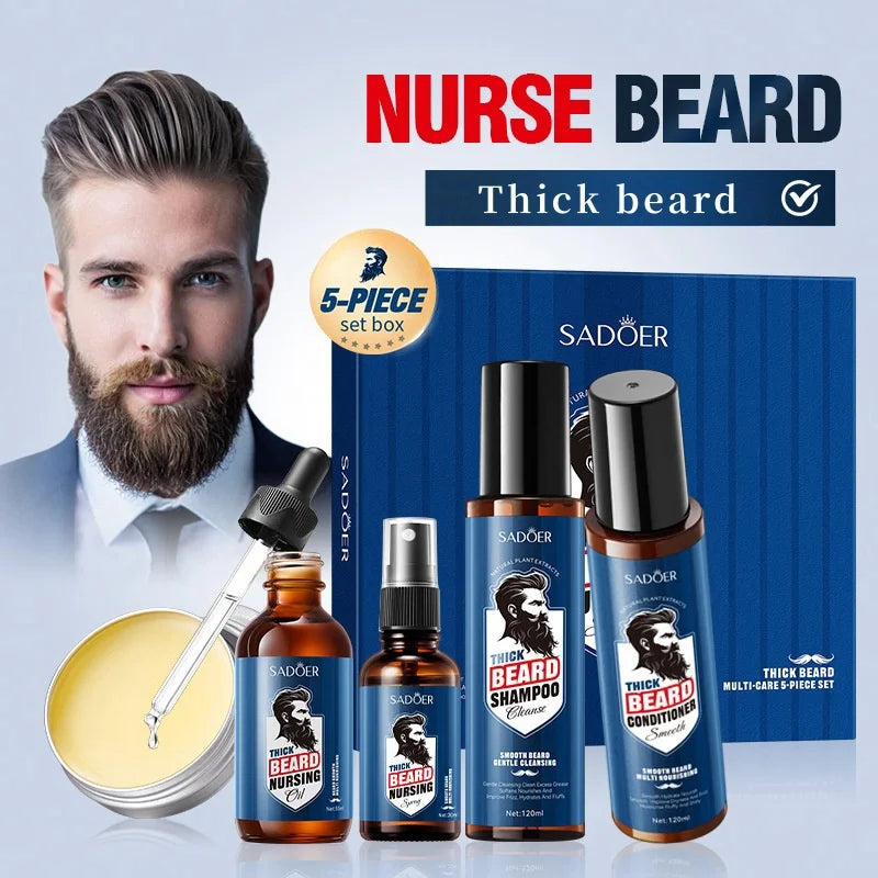 5-Piece Men's Grooming and Beard Care Set - 1