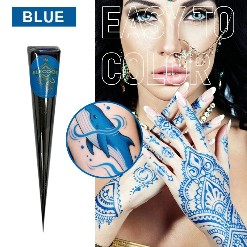 Natural Henna Tattoo Paste for Temporary Body Art - 20