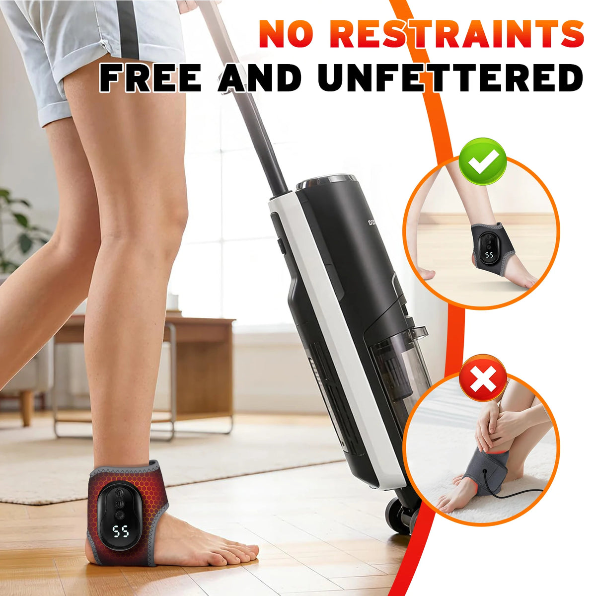 Vibration Massage Wrap for Ankle and Wrist Pain Relief