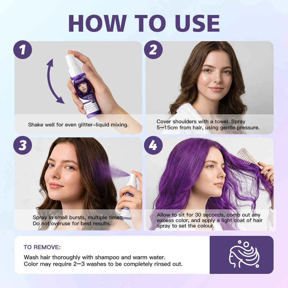 Temporary Washable Hair Color Spray