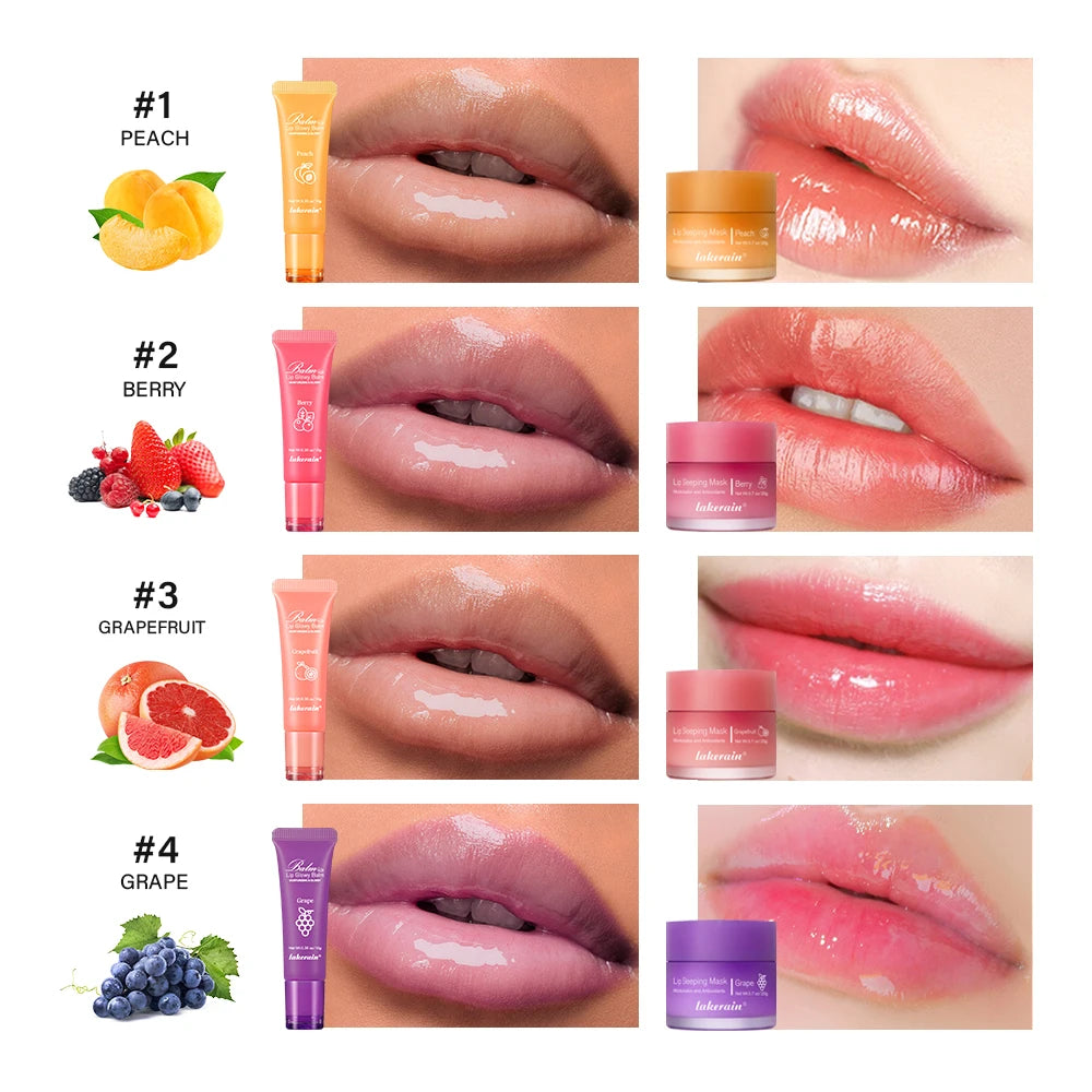 Moisturizing Lip Balm and Overnight Recovery Mask Set