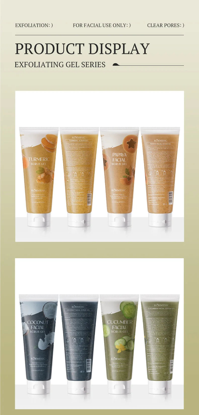 Gentle Exfoliating Facial Scrub Gel for Smooth Radiant Skin