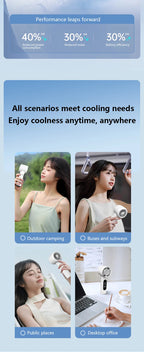 Portable Handheld Ice Cooling Turbo Fan with LED Display