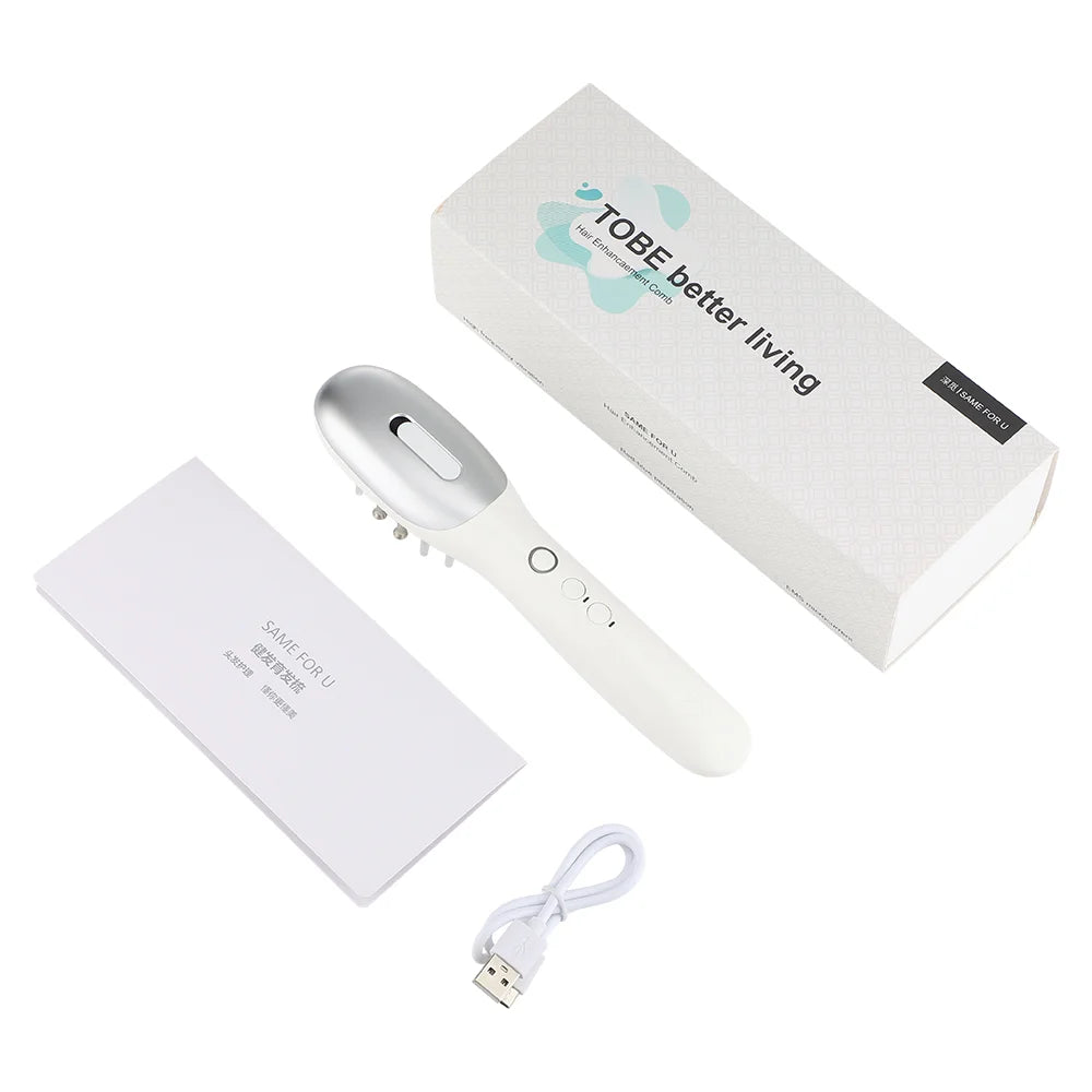 Electric EMS Scalp Massager and Hair Growth Comb - 18